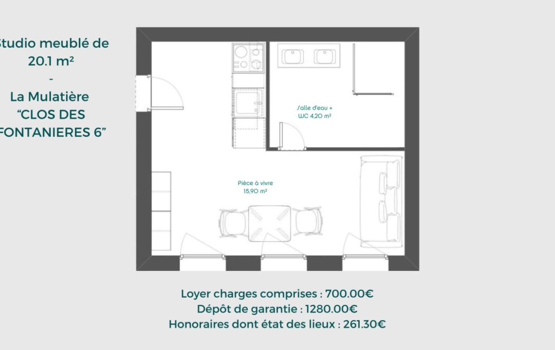 Annonces BRON : Appartement | LA MULATIERE (69350) | 20 m2 | 760 € 
