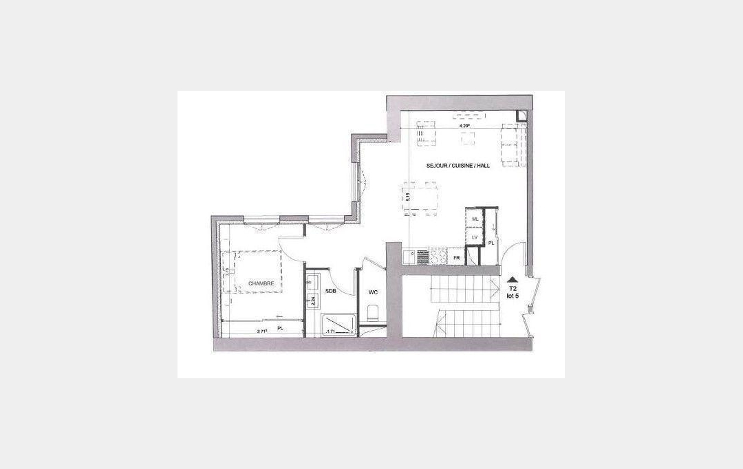 Annonces BRON : Appartement | LYON (69005) | 45 m2 | 273 000 € 